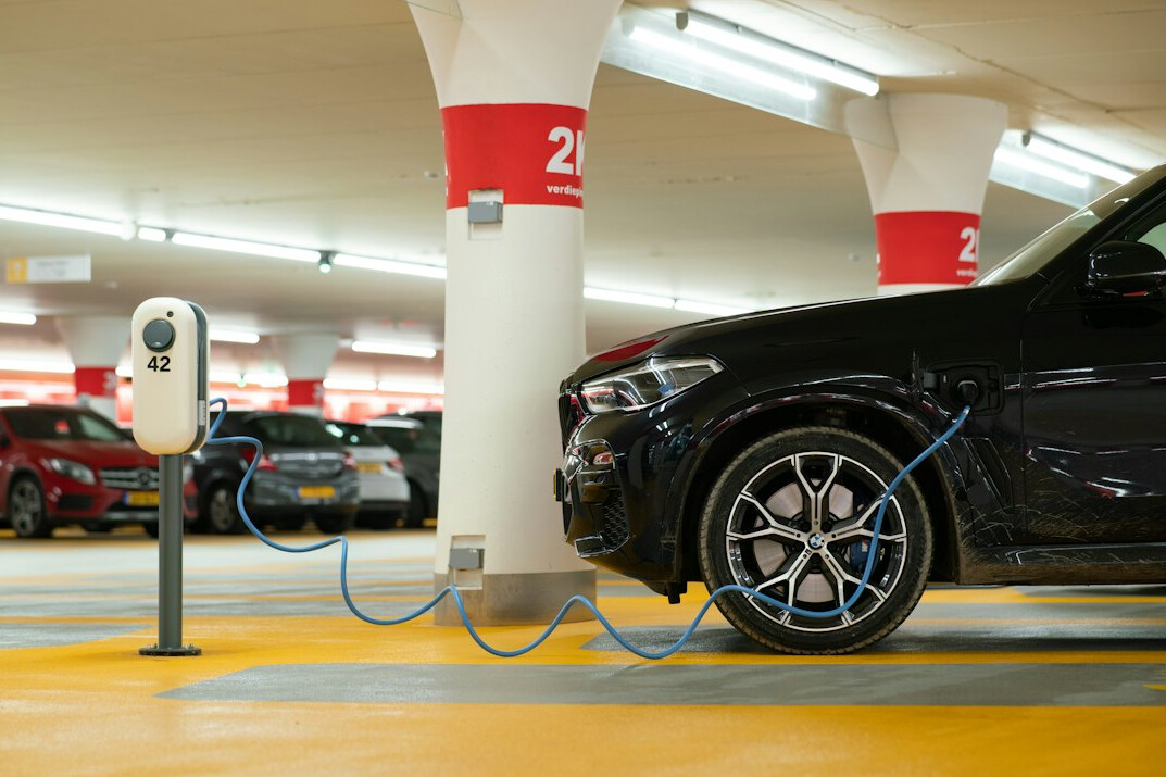 electric luxury car charging