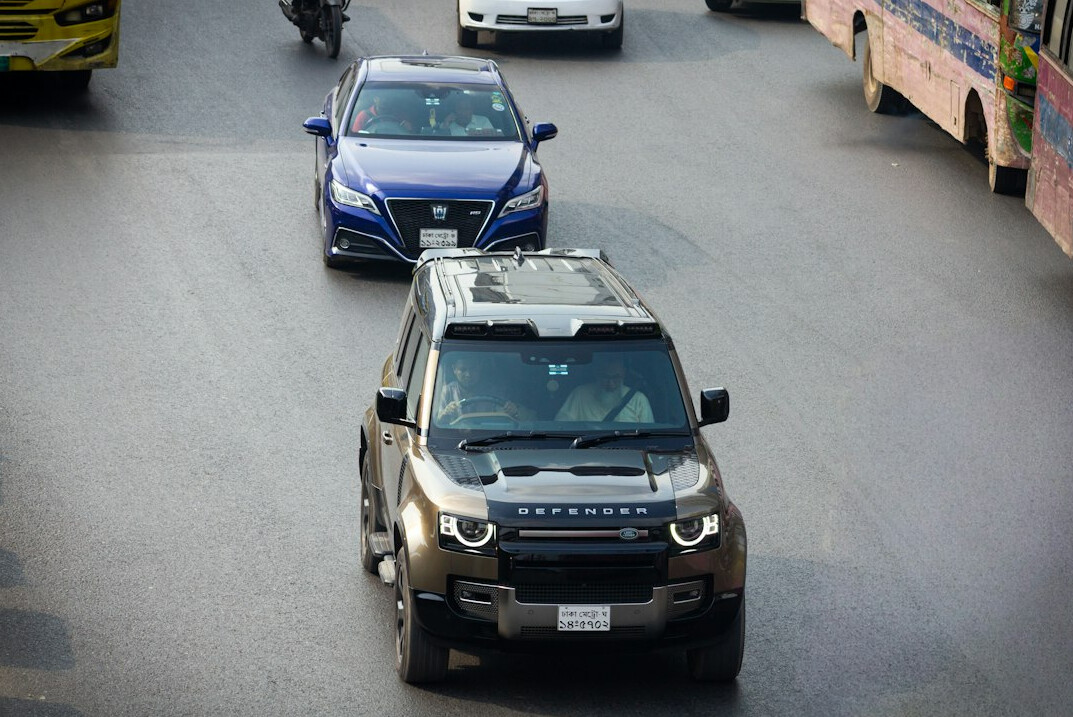 luxury suv on road