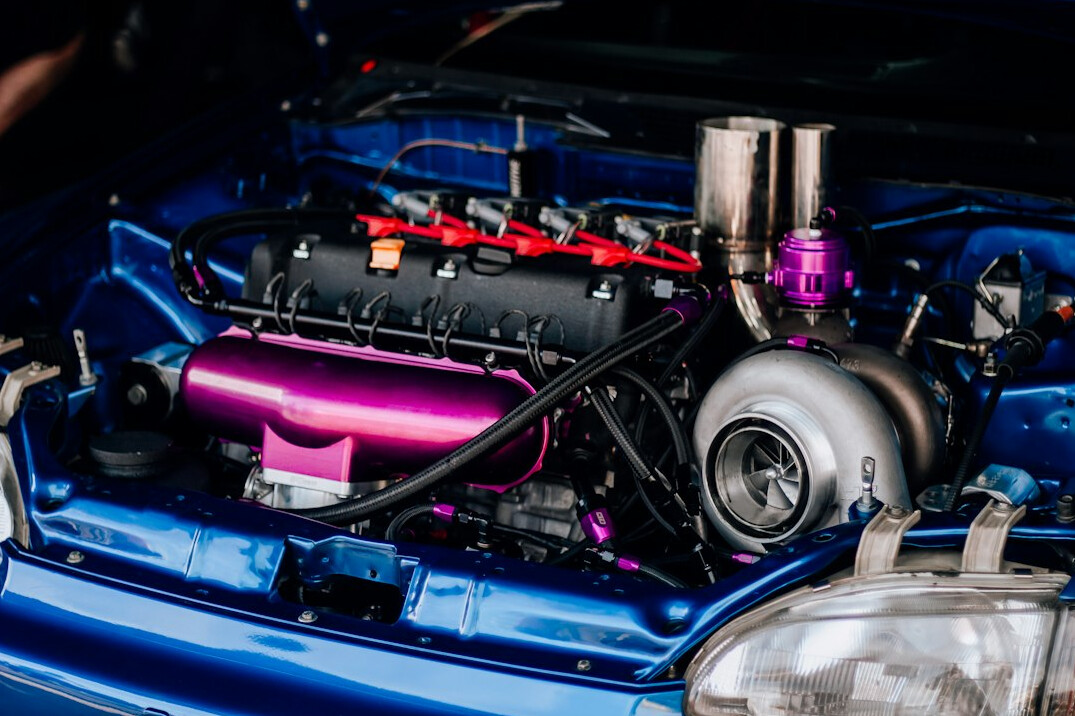 car engine closeup